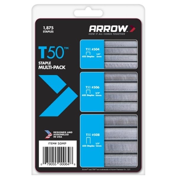 Arrow Fastener Co. 50MP T50 Staple Multi-Pack AR311183